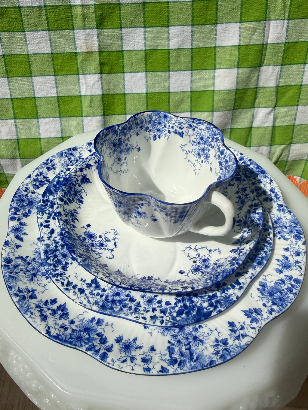 Shelley 'Dainty Blue' Teacup & Plate Set