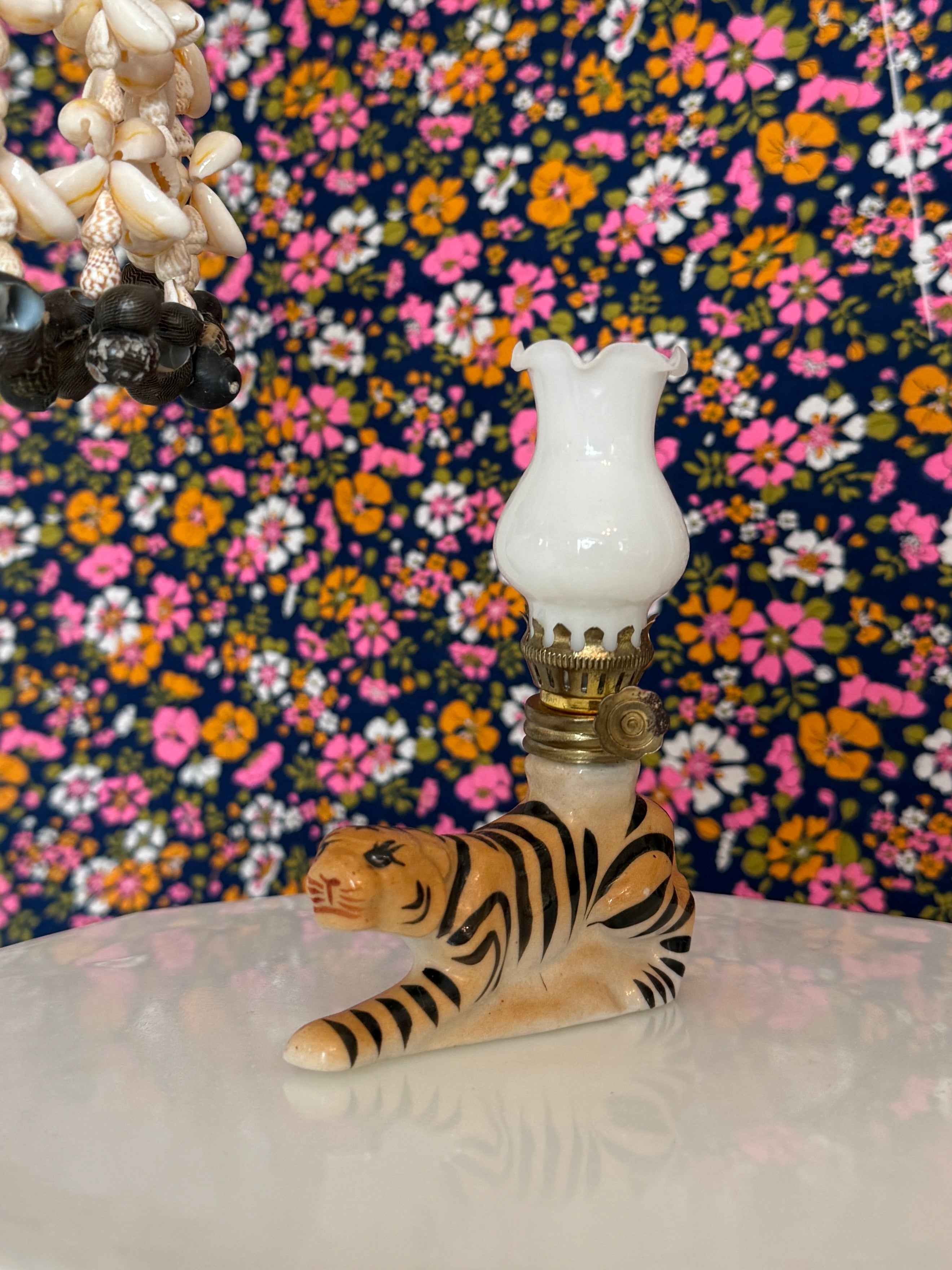 Vintage Mini Tiger Oil Lamp