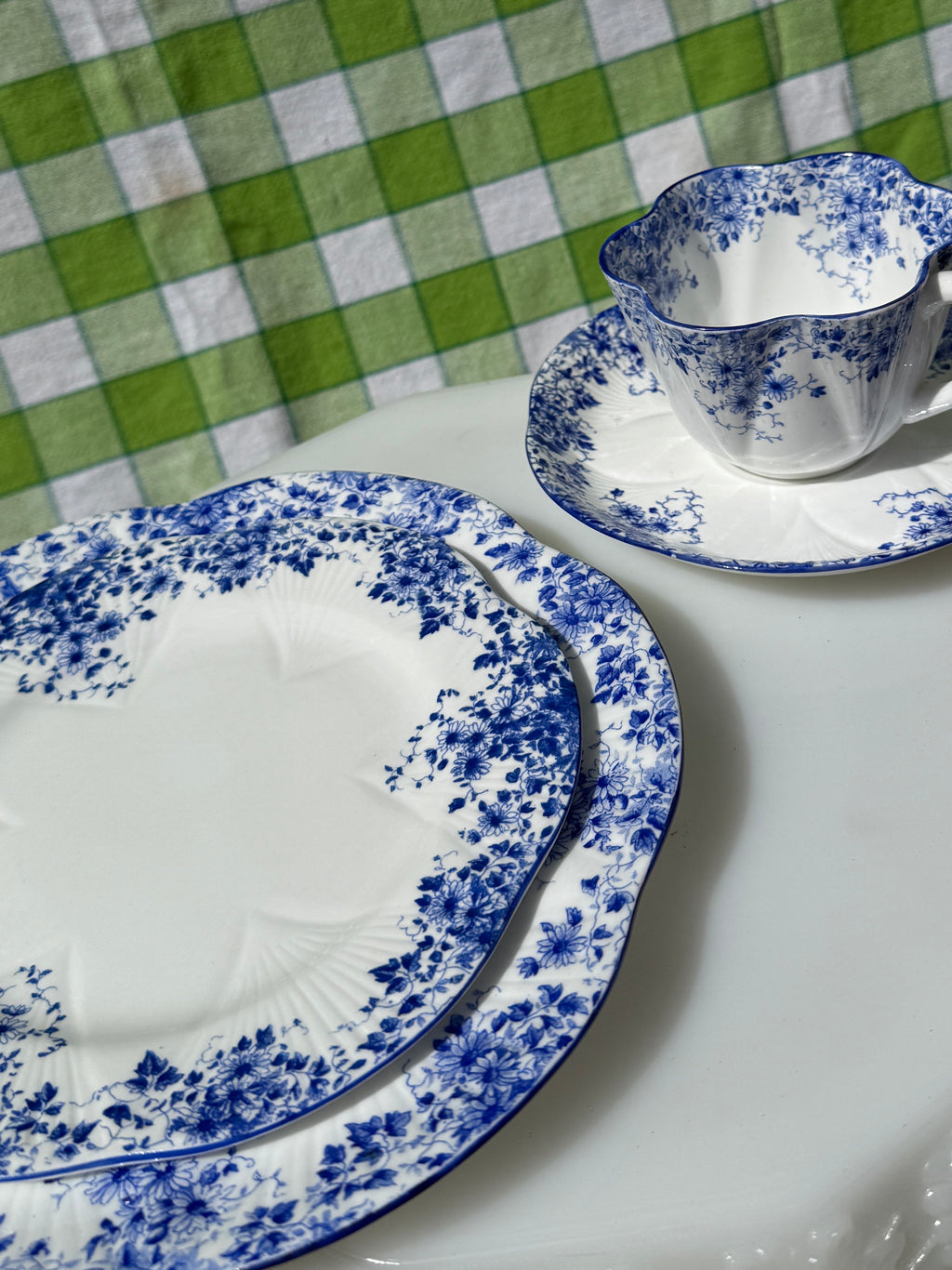 Shelley 'Dainty Blue' Teacup & Plate Set