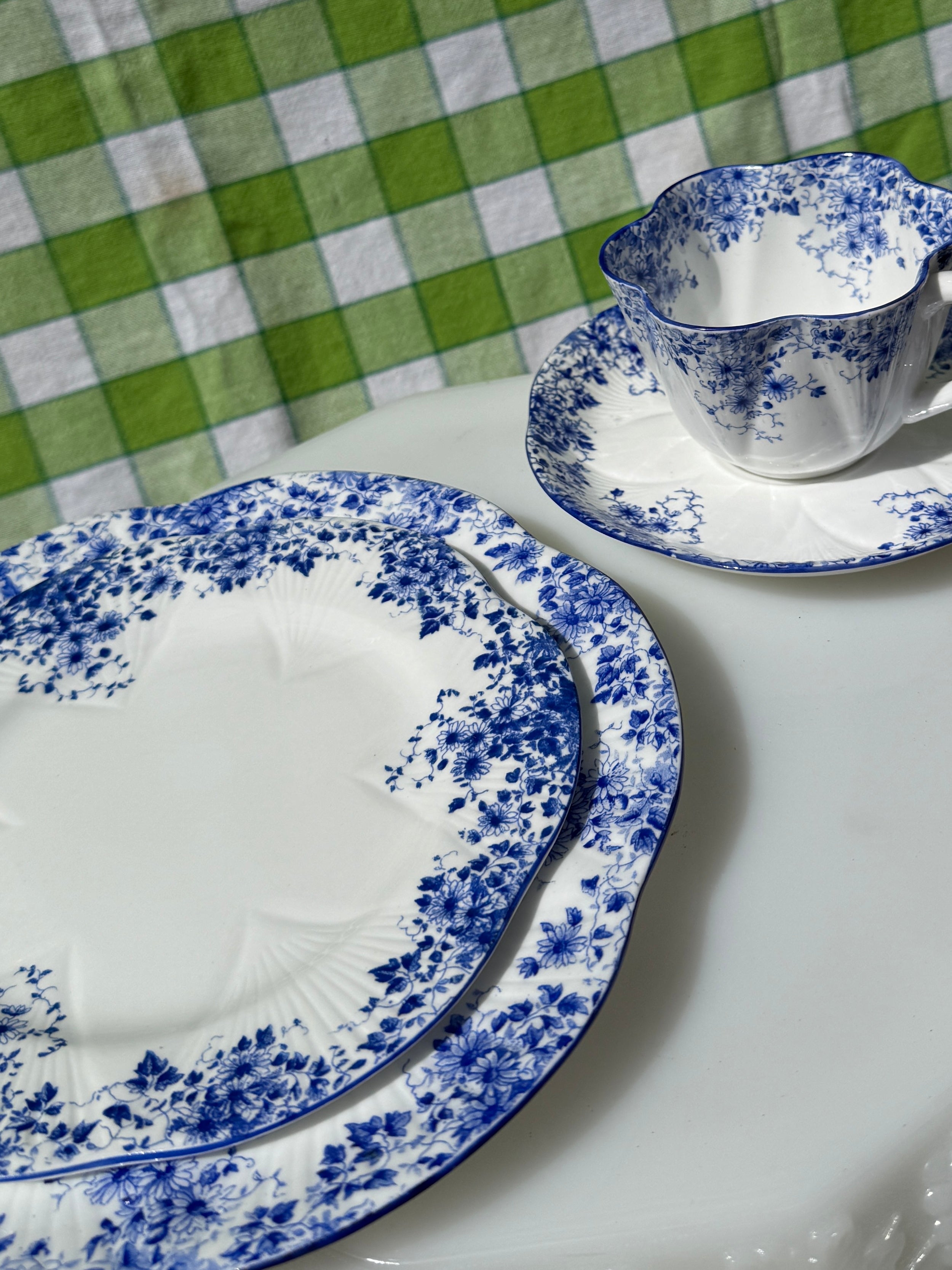 Shelley 'Dainty Blue' Teacup & Plate Set
