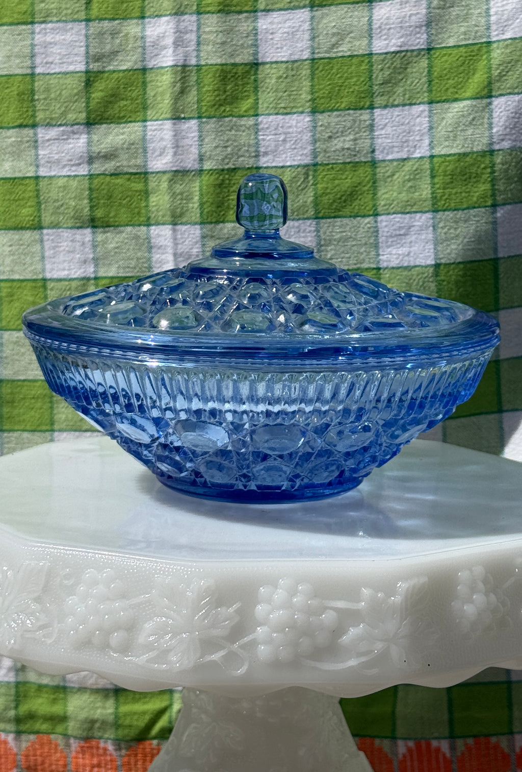 Indiana Glass Windsor Blue Candy Dish