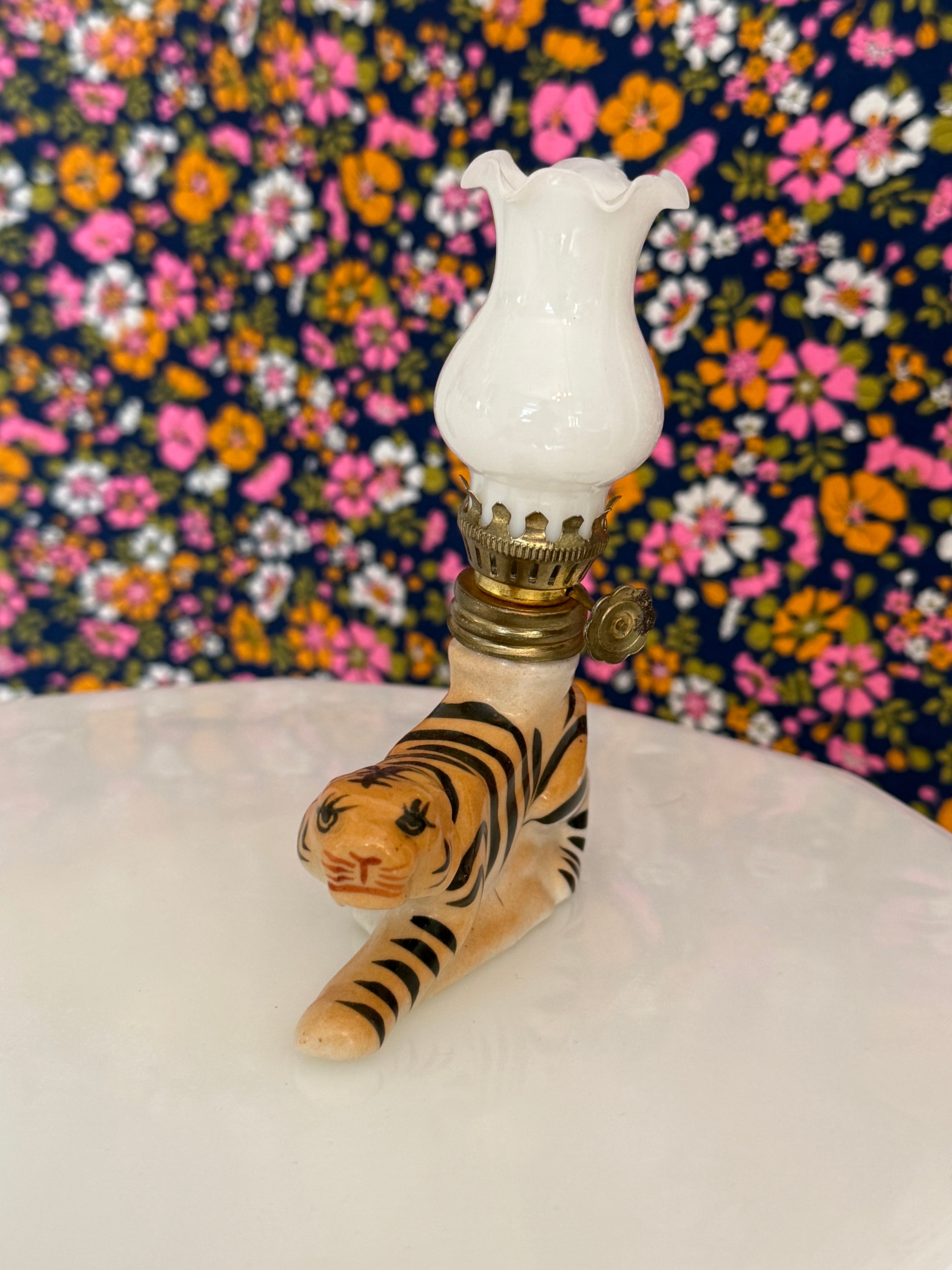 Vintage Mini Tiger Oil Lamp