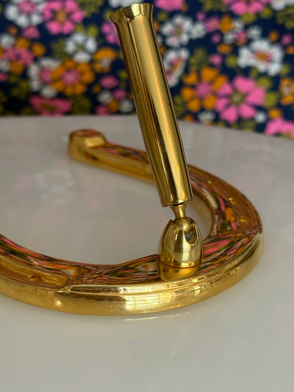 Vintage Brass Horseshoe Pen Holder