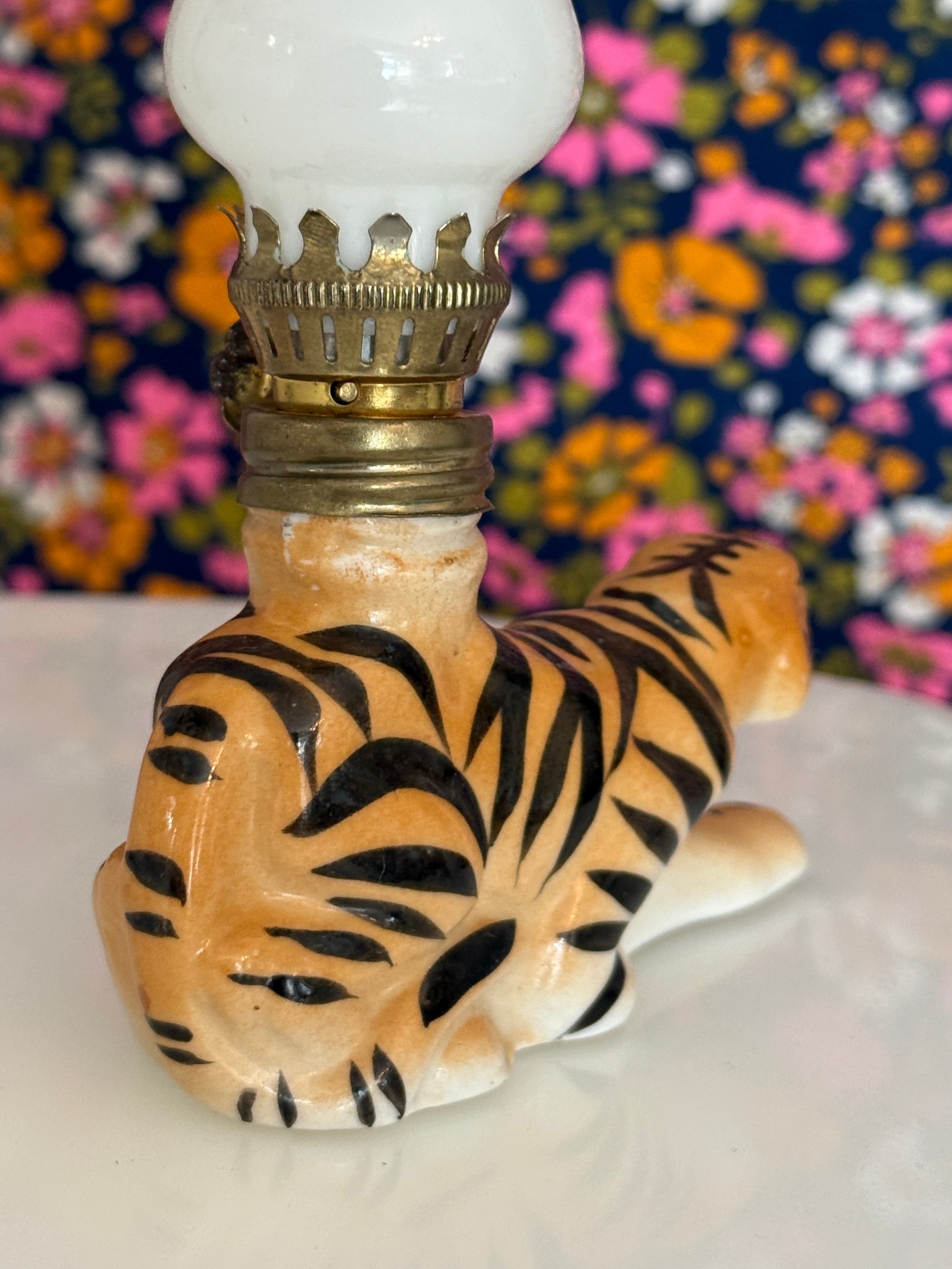 Vintage Mini Tiger Oil Lamp