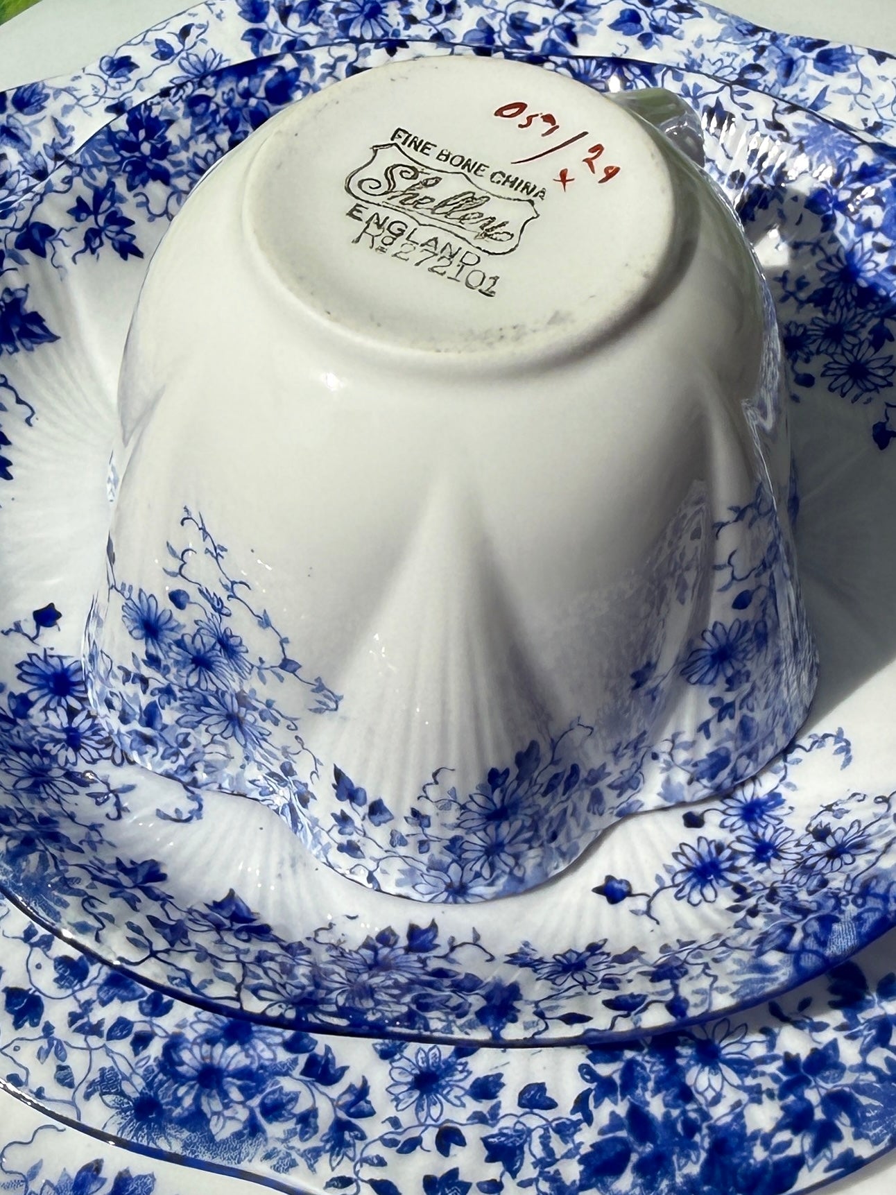 Shelley 'Dainty Blue' Teacup & Plate Set