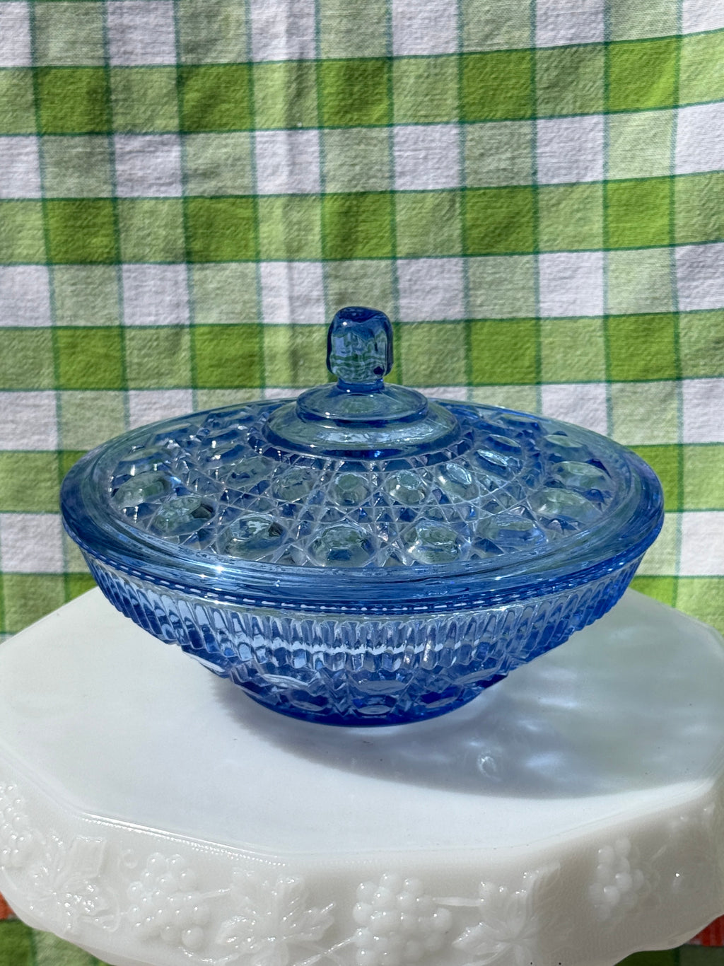 Indiana Glass Windsor Blue Candy Dish