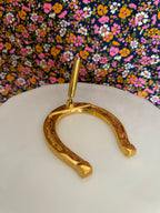 Vintage Brass Horseshoe Pen Holder