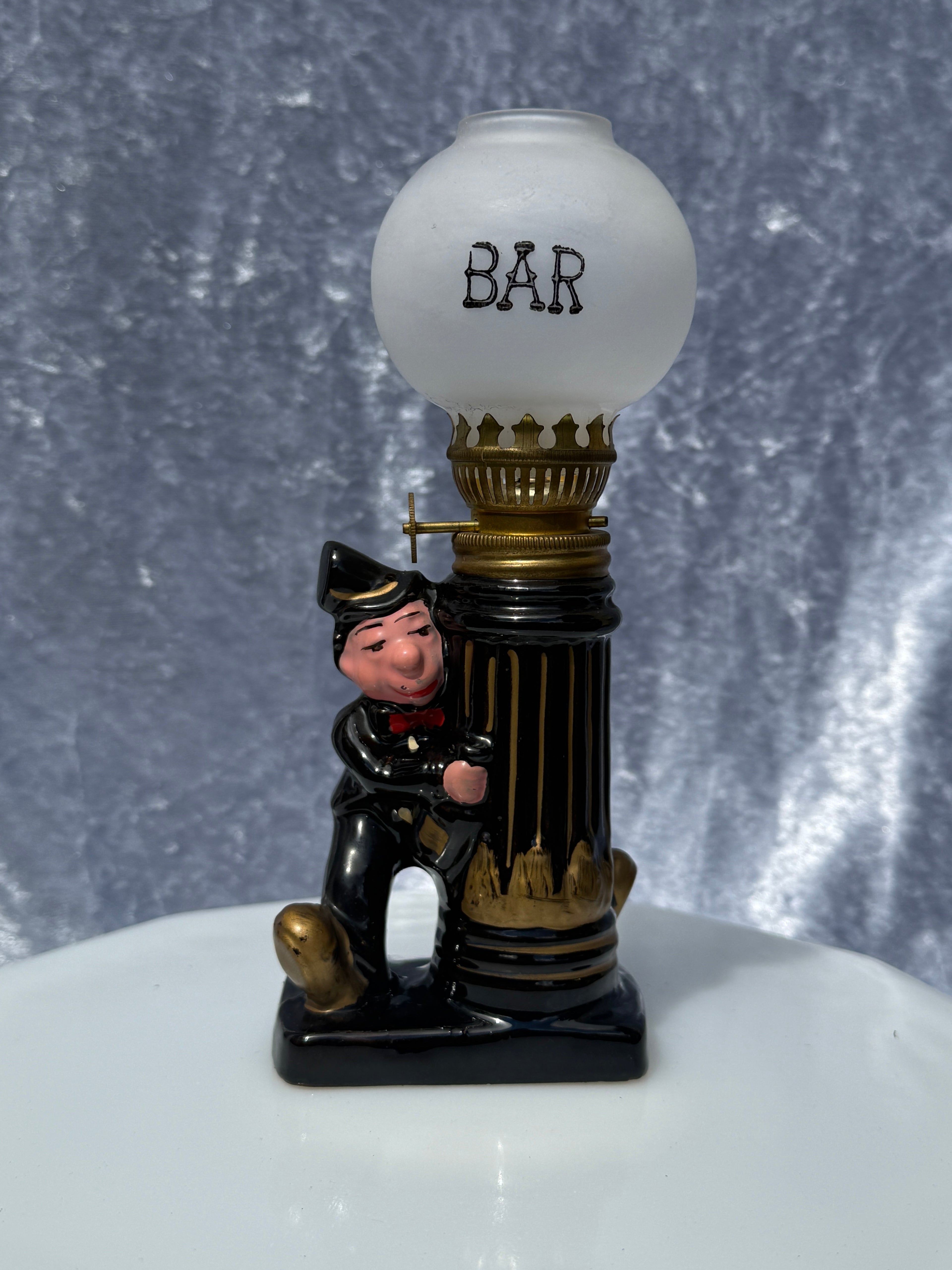 Vintage Mini Drunken Man Oil Lamp