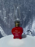Vintage Mini "You Light Up My Life" Oil Lamp