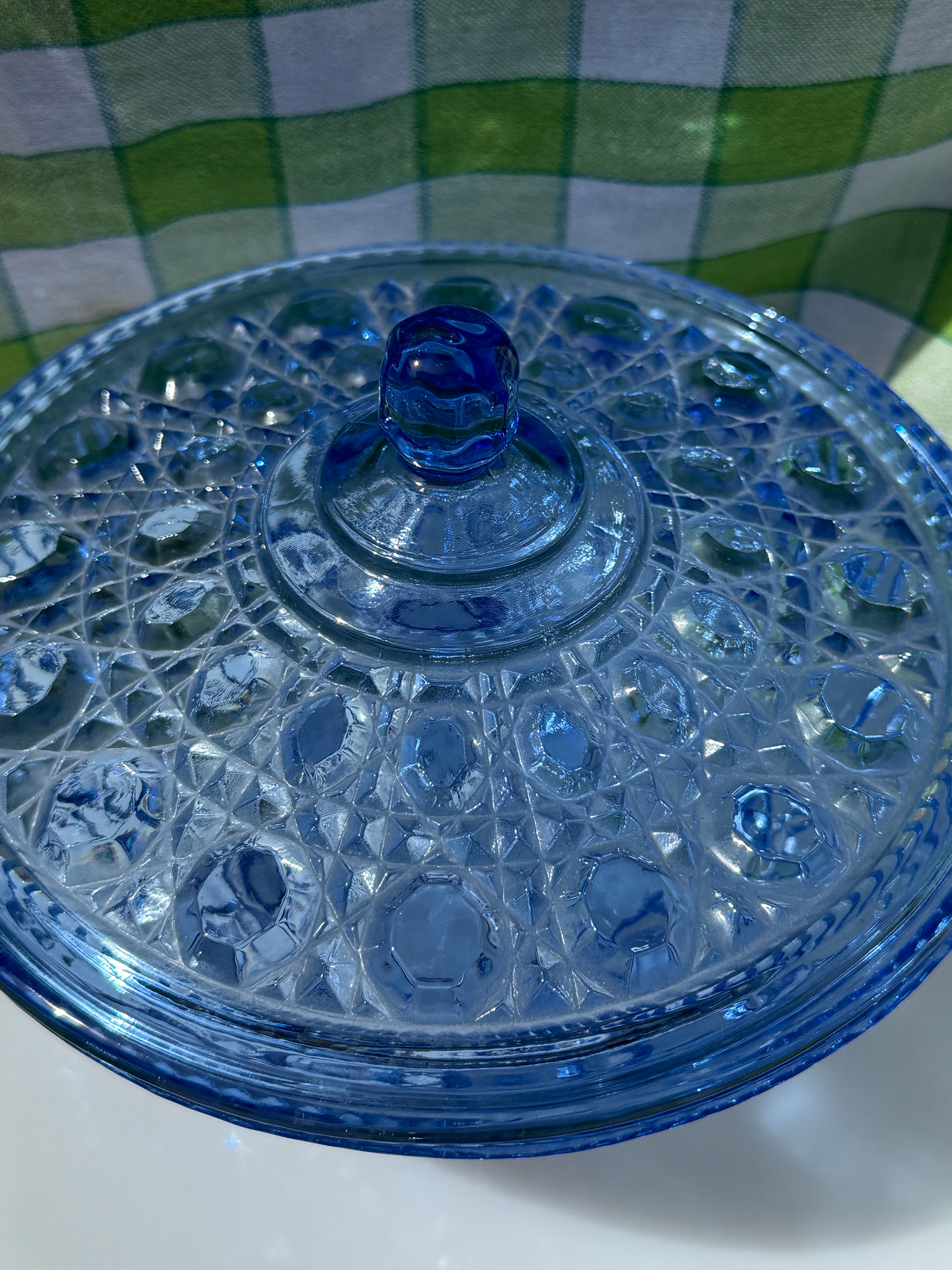 Indiana Glass Windsor Blue Candy Dish