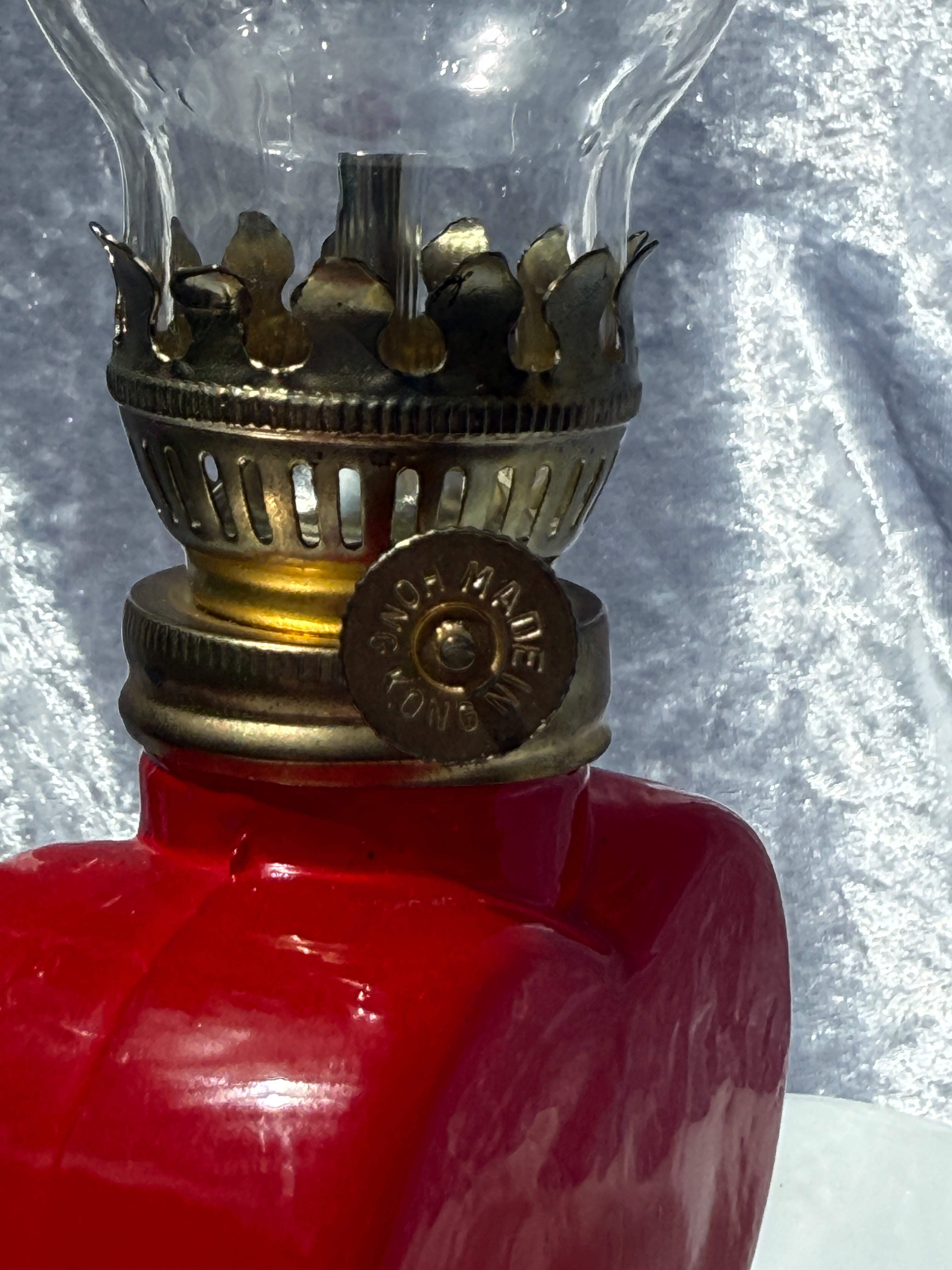 Vintage Mini "You Light Up My Life" Oil Lamp