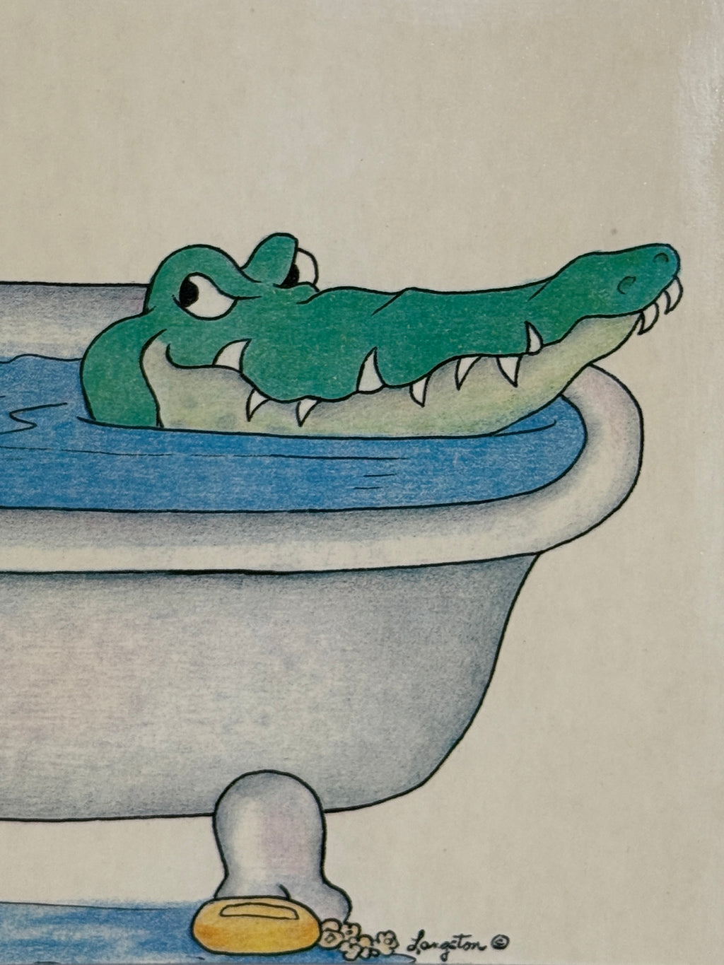 Langston Bathroom Alligator Print