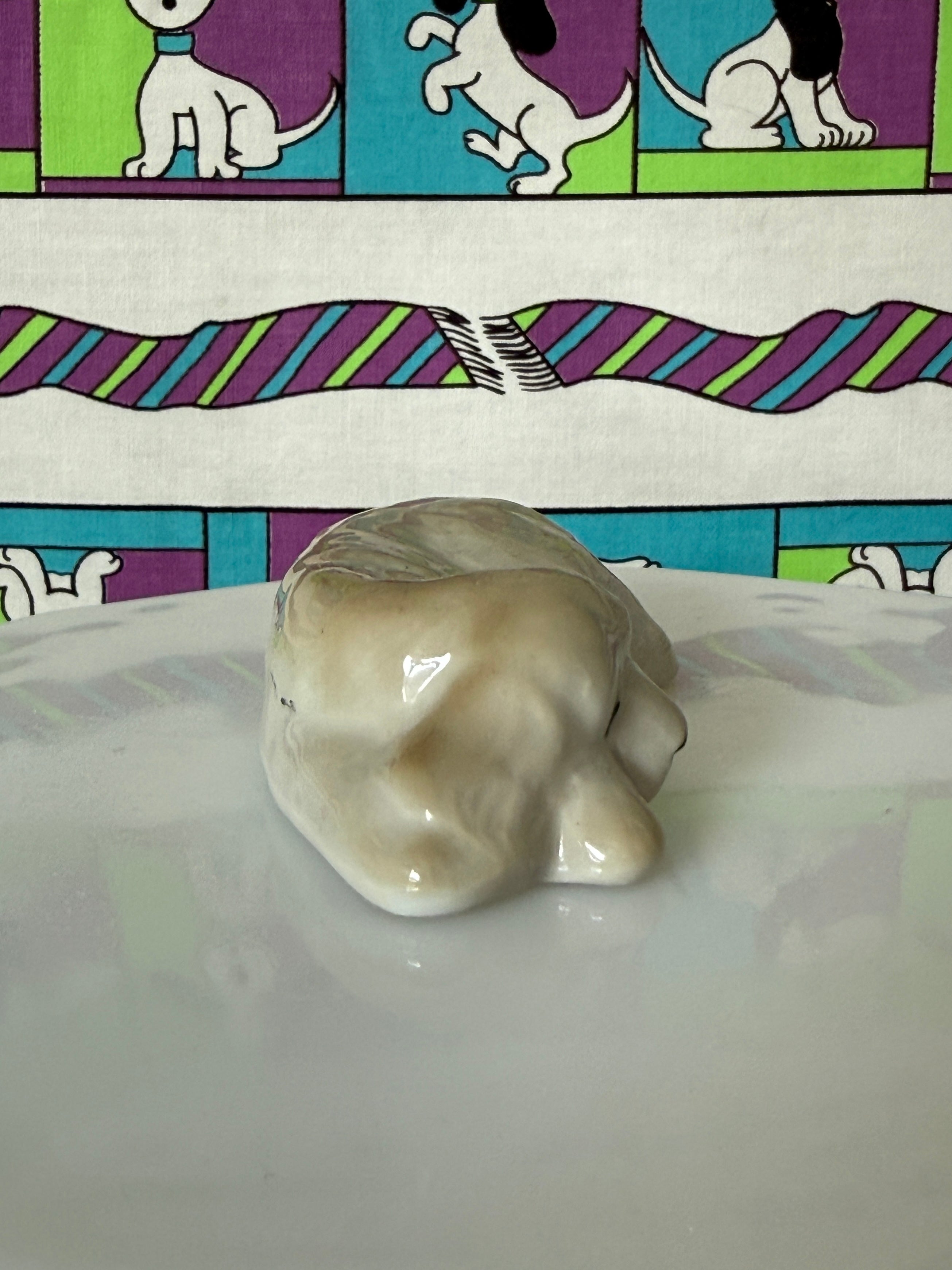 Vintage Sleeping Dog Figurine