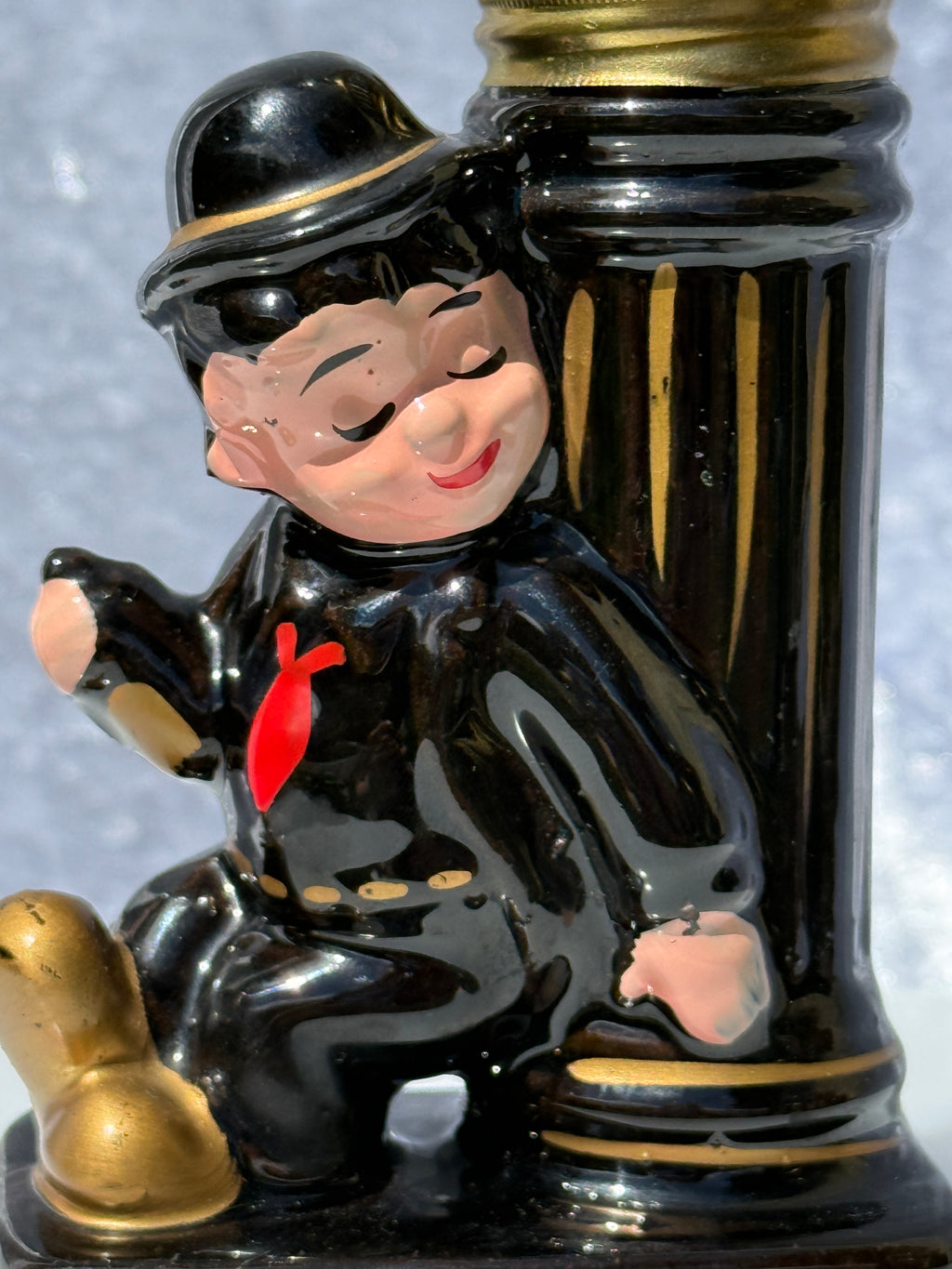 Vintage Mini Drunken Sitting Man Oil Lamp
