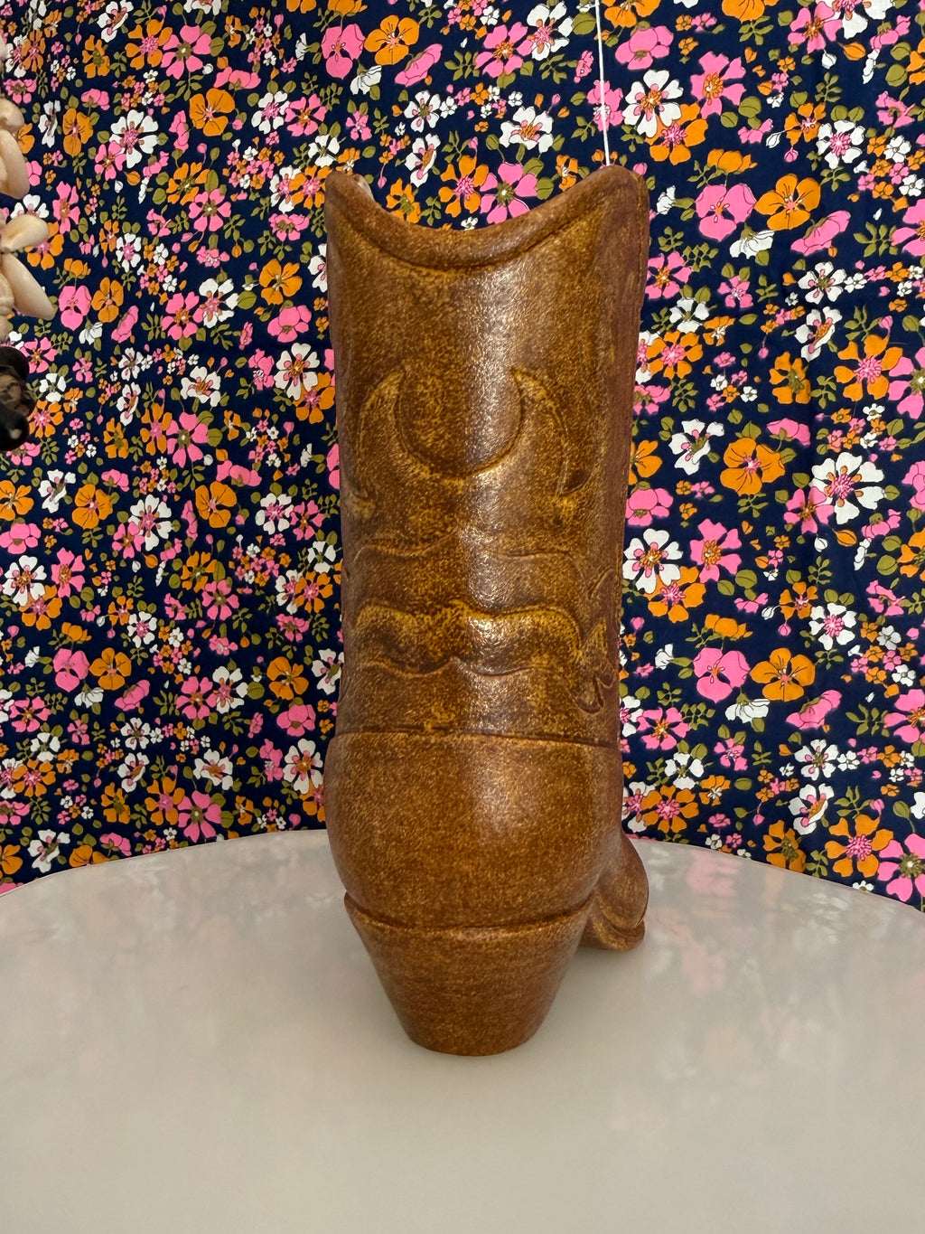 Vintage Cowboy Boot Vase