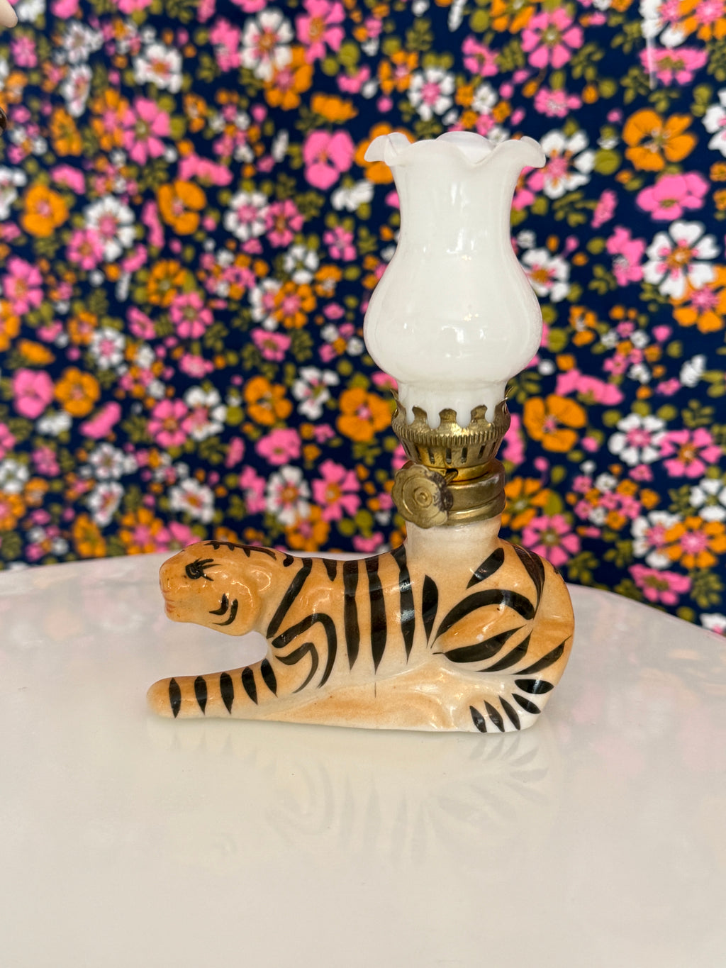 Vintage Mini Tiger Oil Lamp