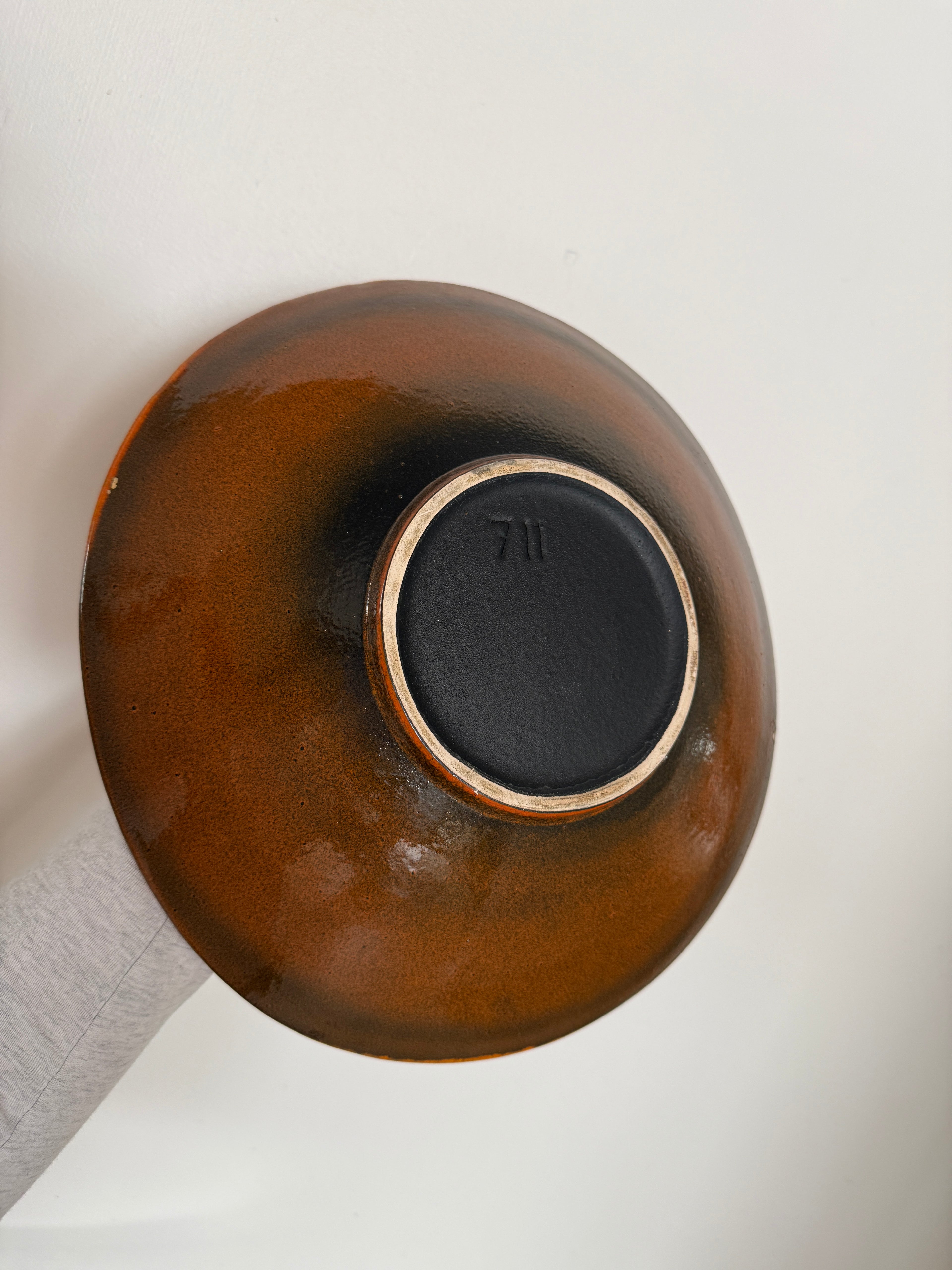 Vintage MCM Abstract Pottery Bowl